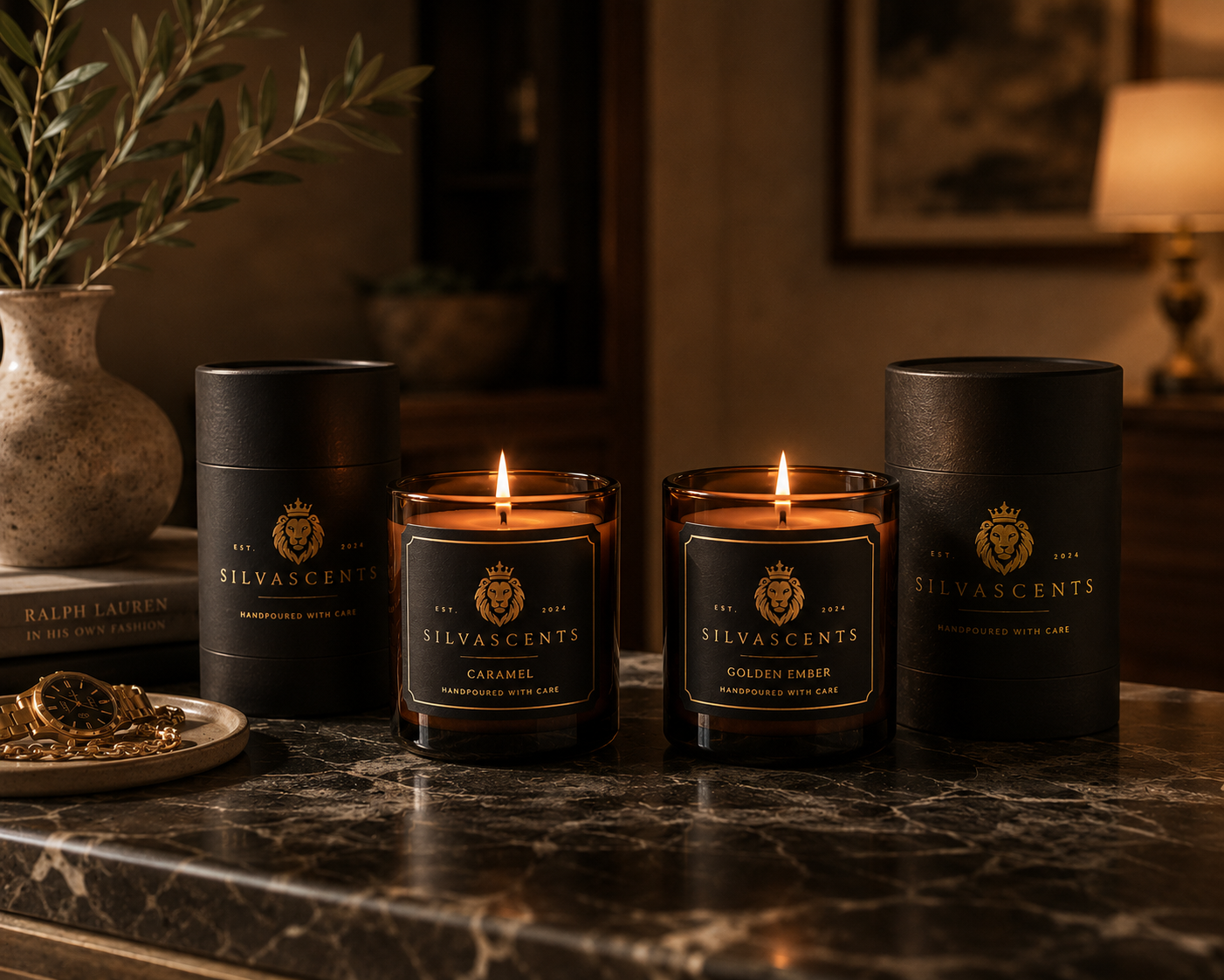 Golden Ember luxury candle